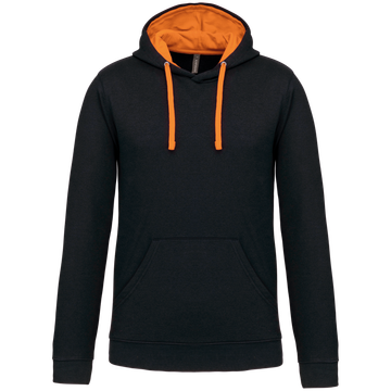 Kariban Sweat à Capuche Contrastée Homme - Molleton Doux 280 G/m² Avec Passe-Fil Écouteurs