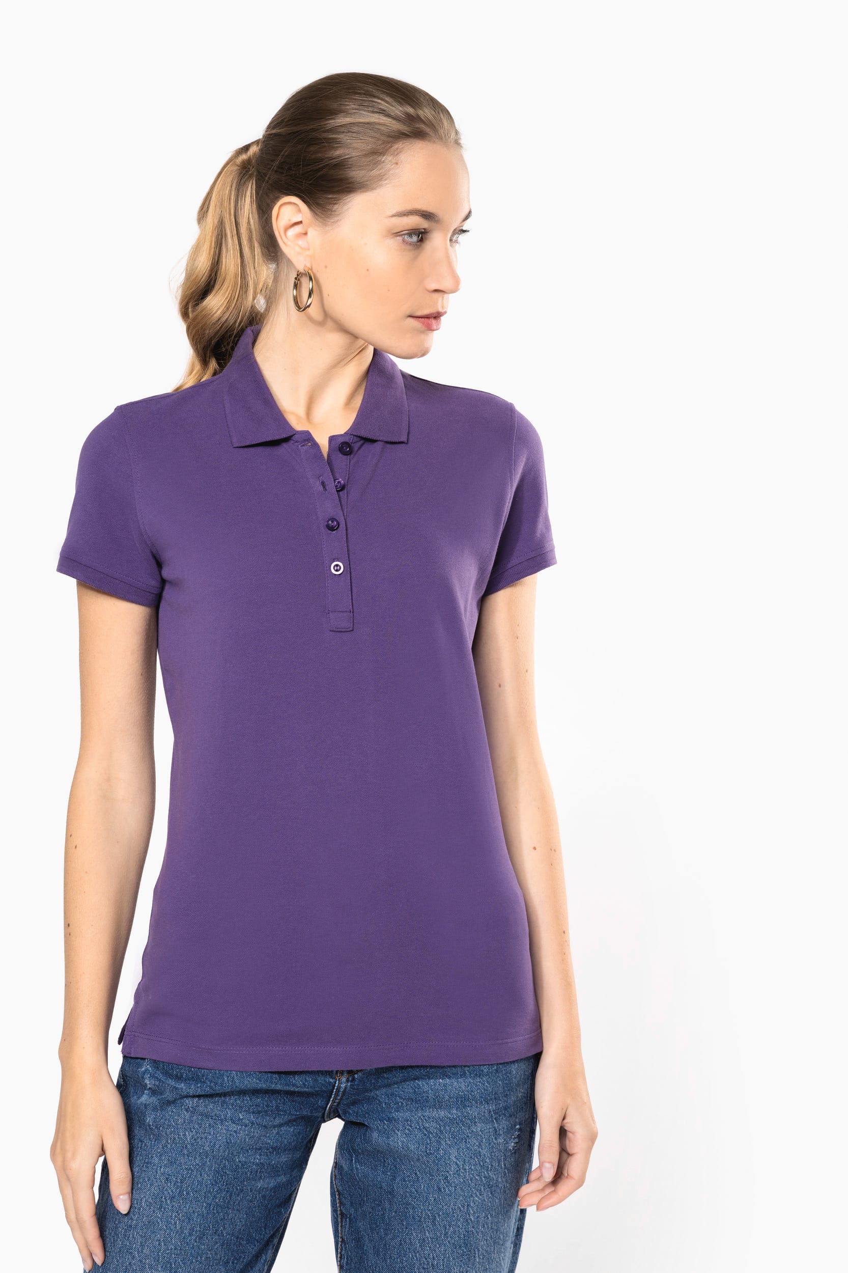 K255 | Polo piqué manches courtes femme