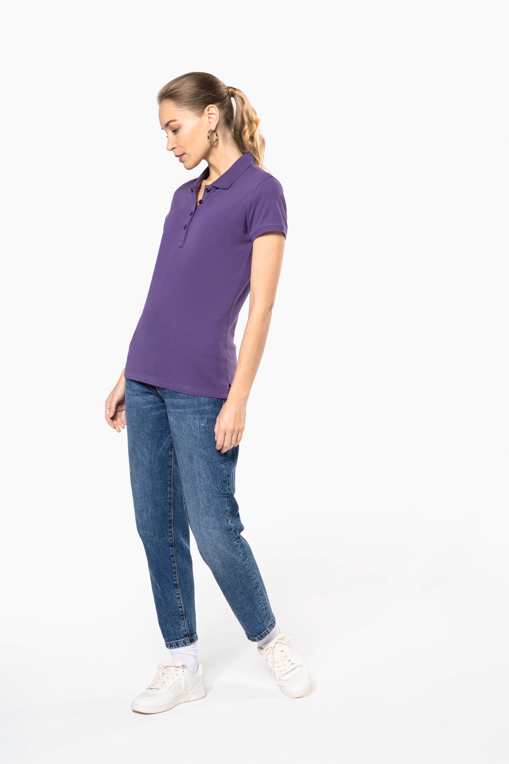 K255 | Polo piqué manches courtes femme