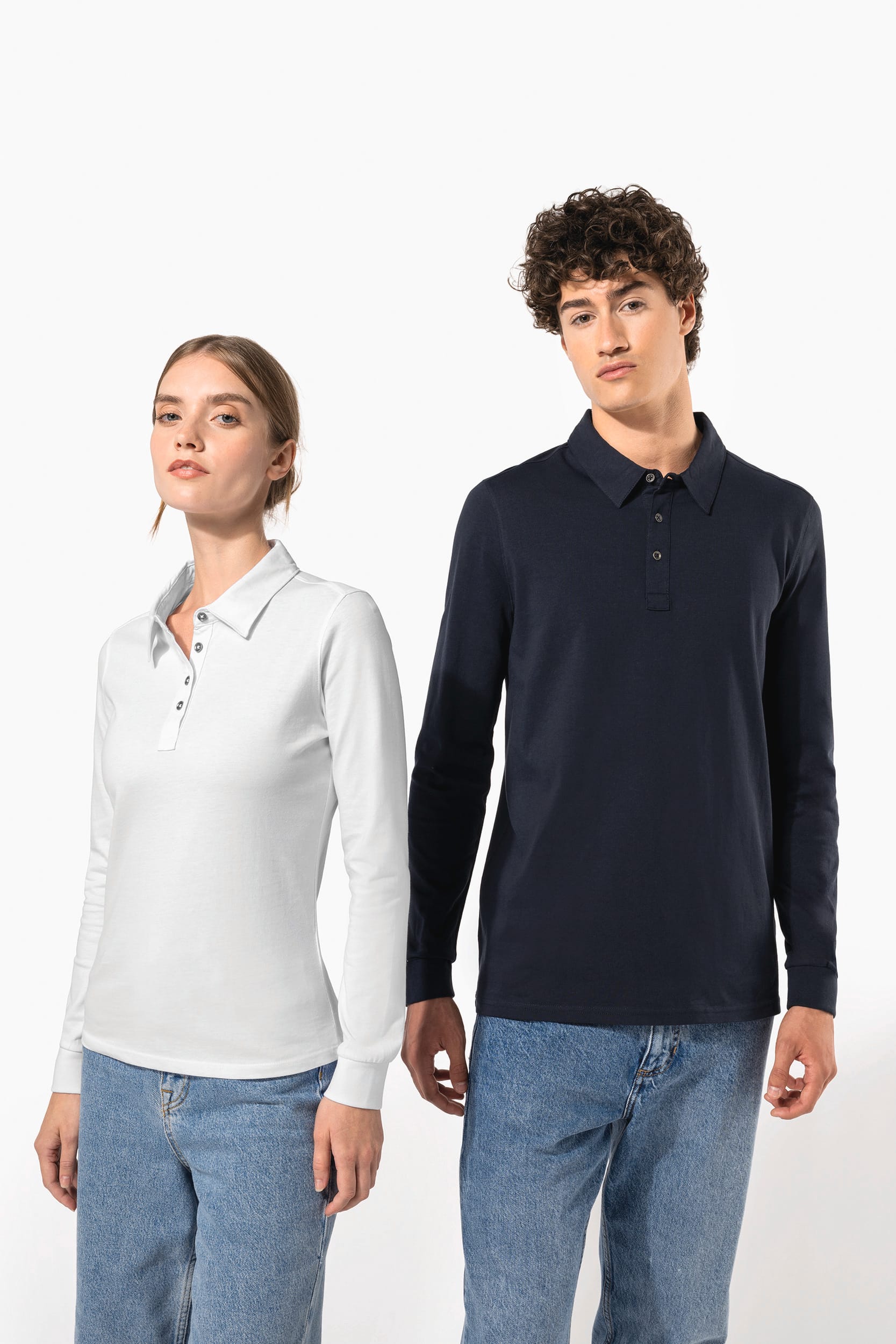 K264 | Polo jersey manches longues homme