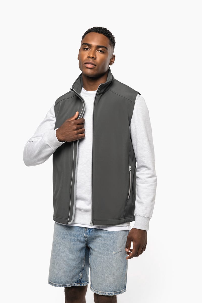 kariban Bodywarmer softshell 2 couches homme
