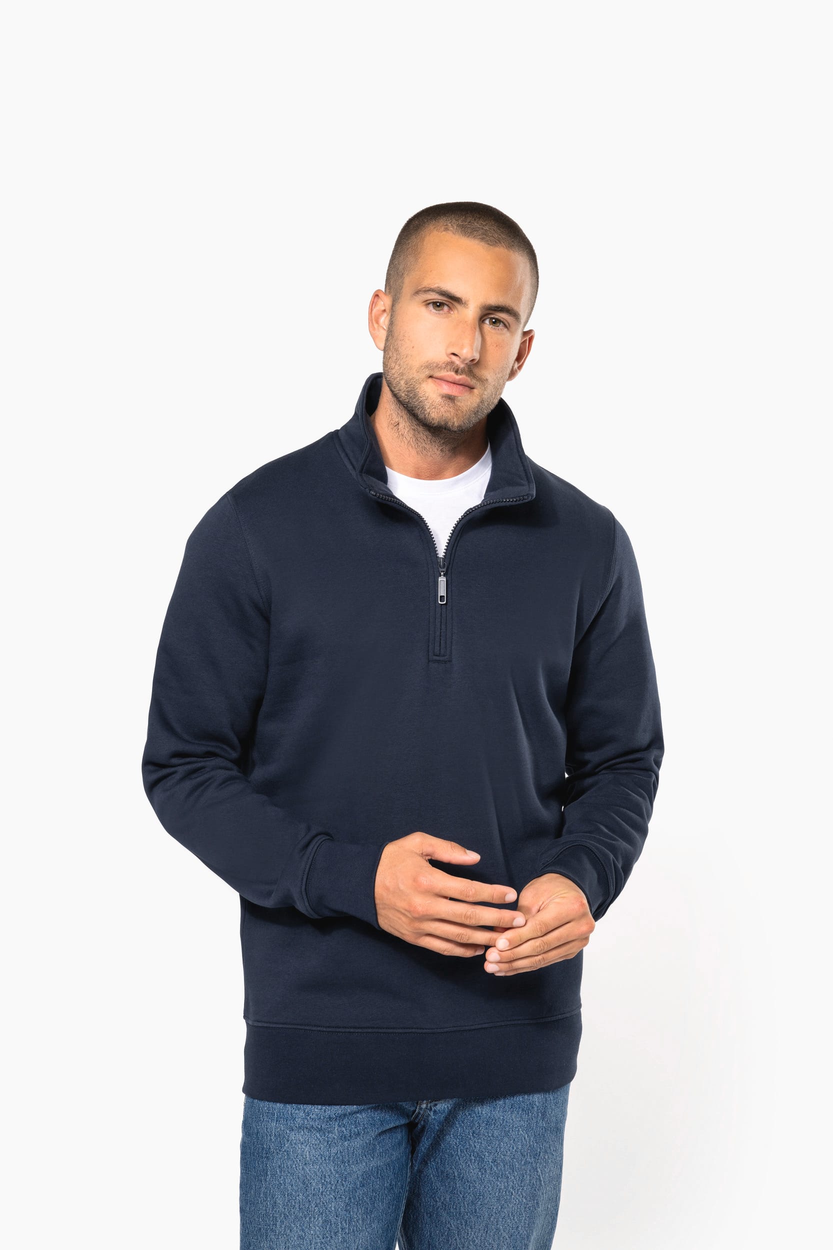 K487 | Sweat-shirt col zippé homme