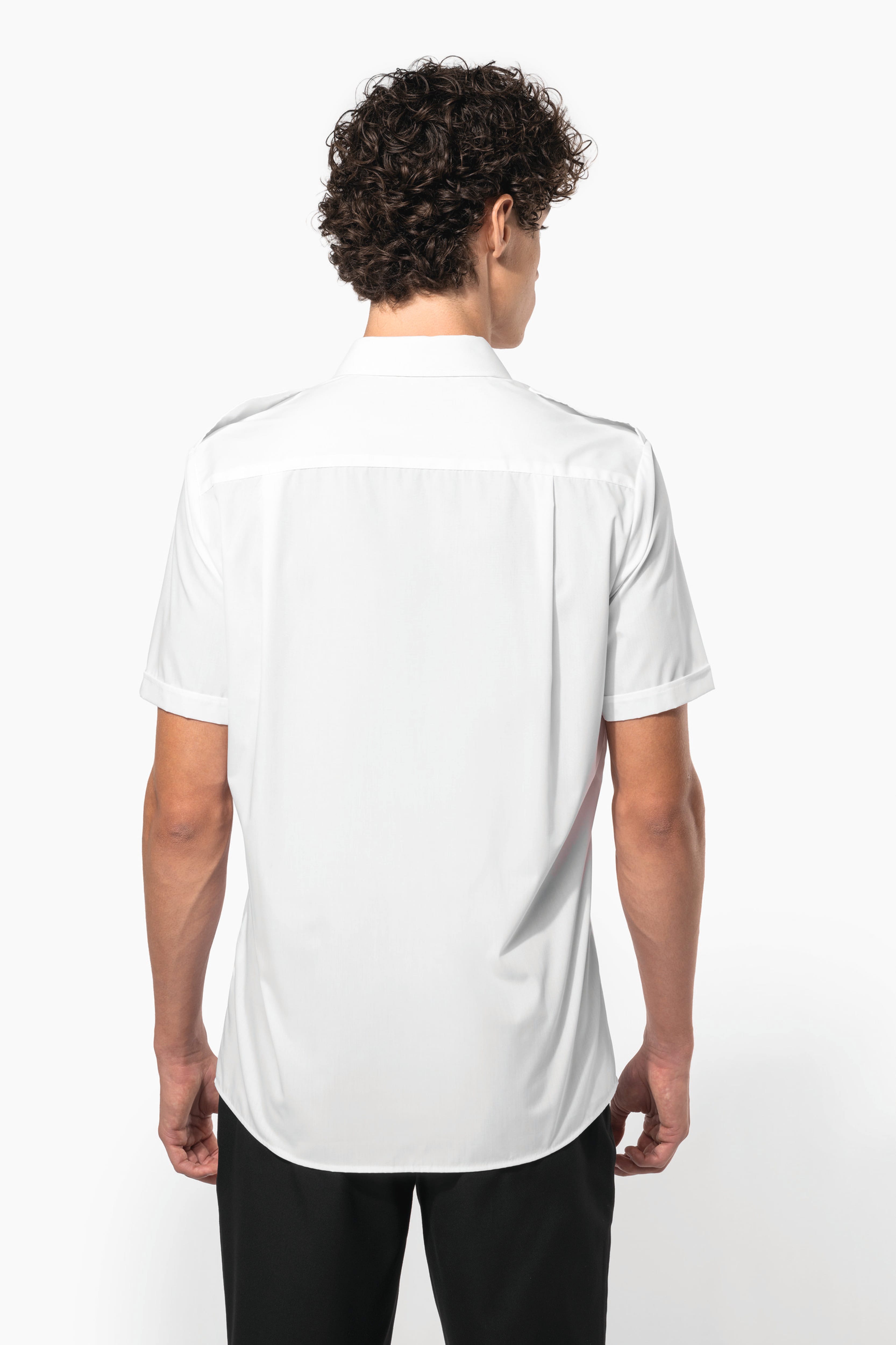 Tee-shirt femme fluide à manches courtes avec imprimé blanc