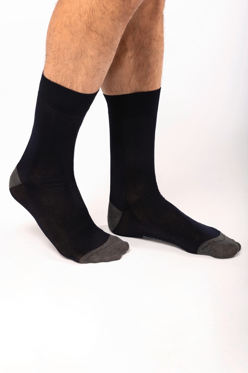 kariban Chaussettes de ville mi-hautes coton mercerisé Origine France Garantie