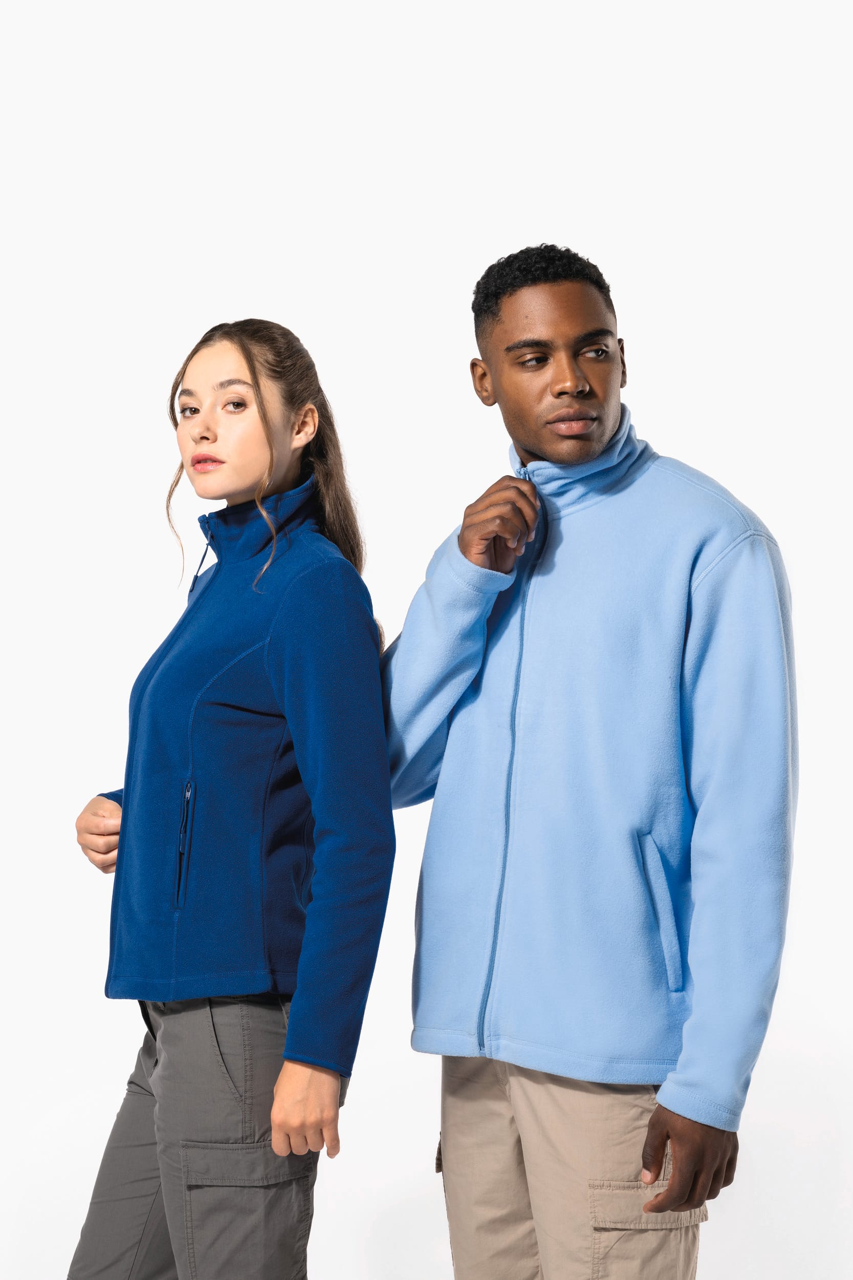 CLOVE フロントファスナーウールブルゾン　ココア K907 | Veste micropolaire zippée femme