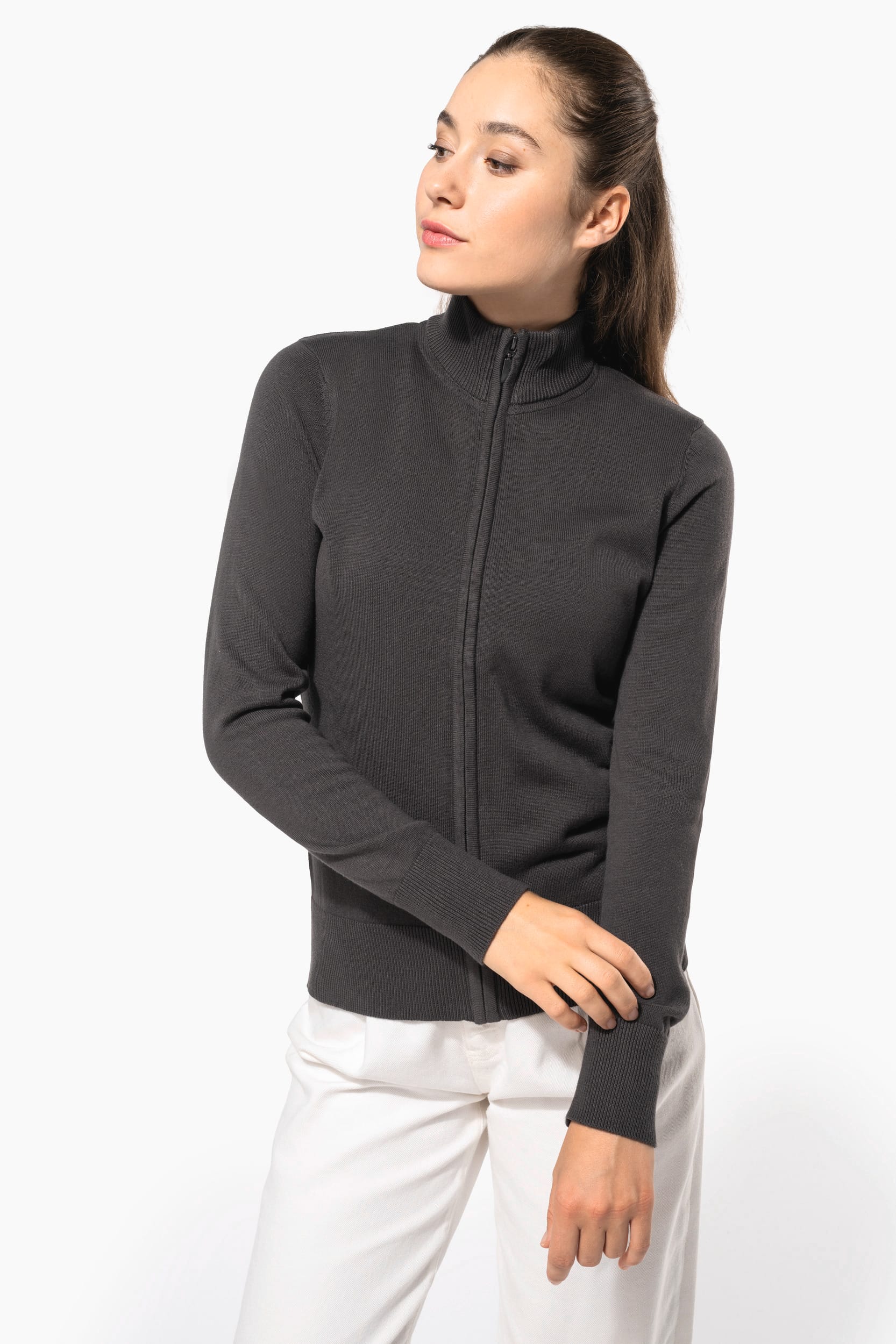 K962 | Cardigan zippé femme