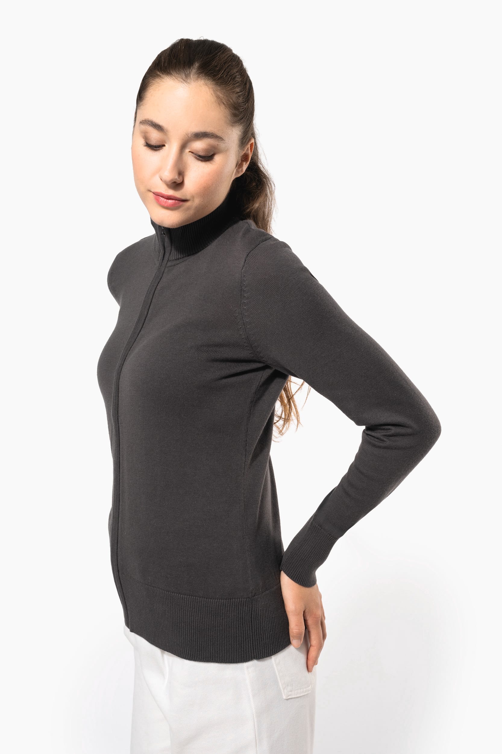 K962 | Cardigan zippé femme