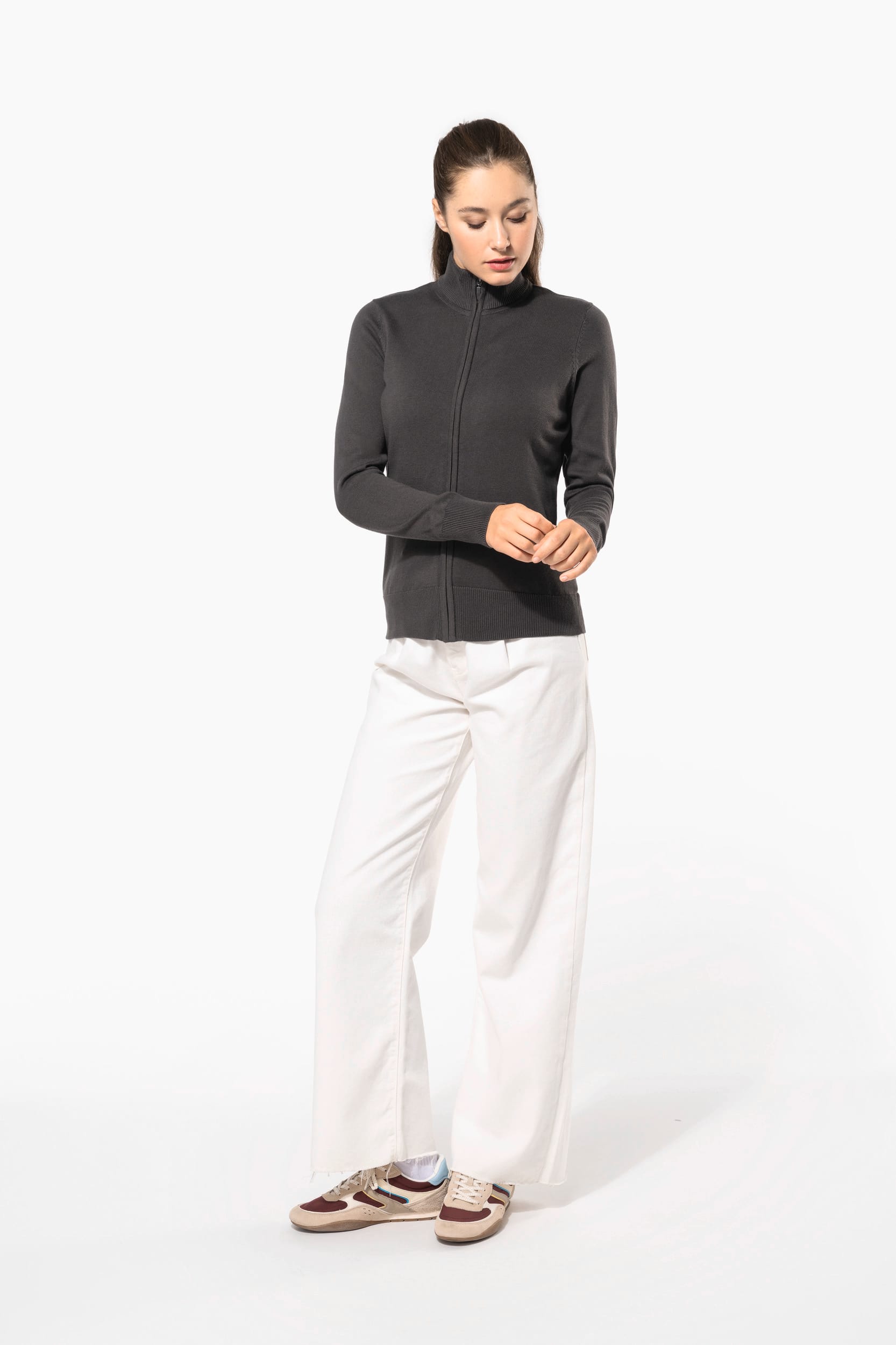 K962 | Cardigan zippé femme