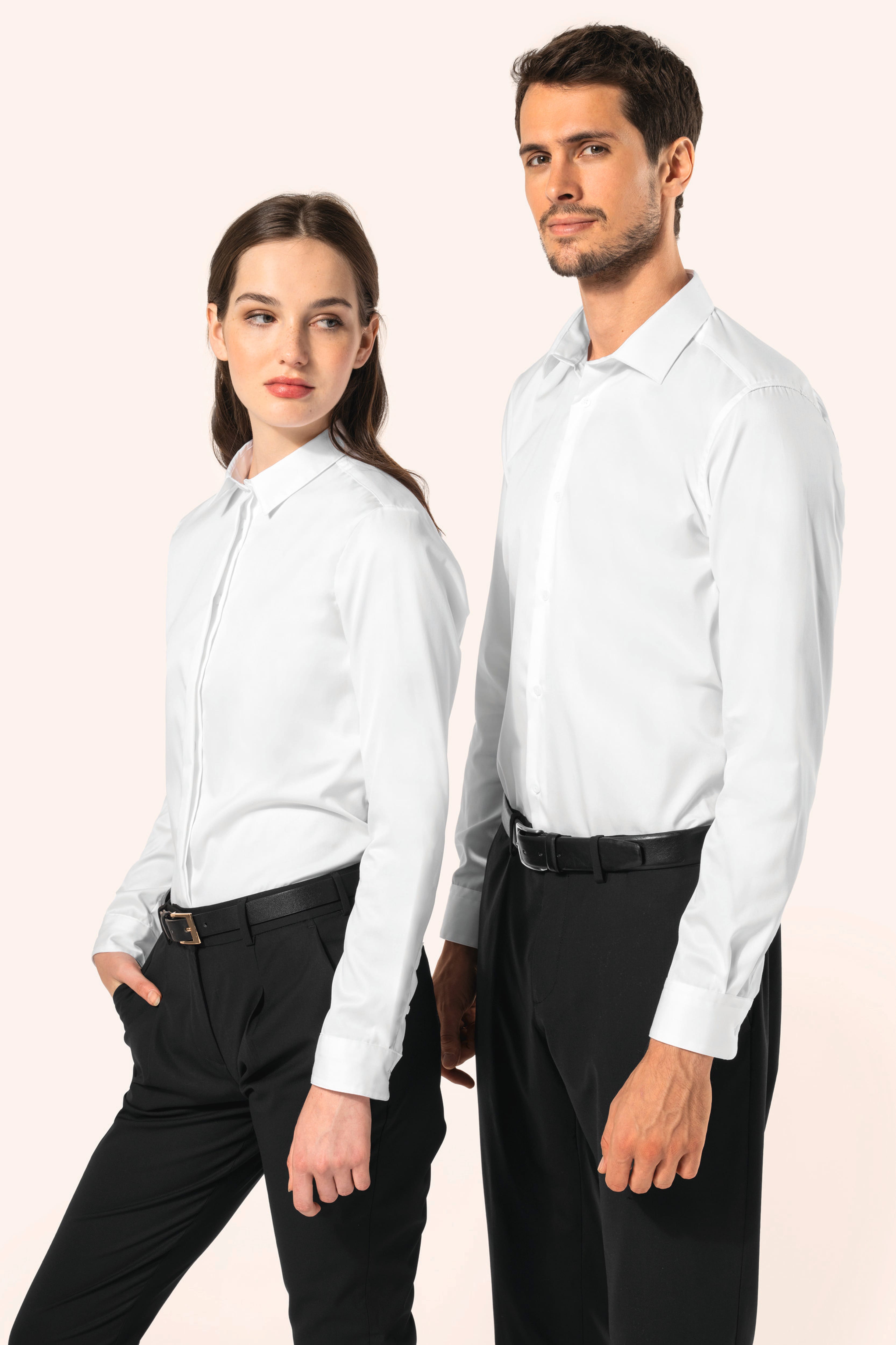 Chemise À Manches Longues Homme En Coton Blanc et marron LEVIS