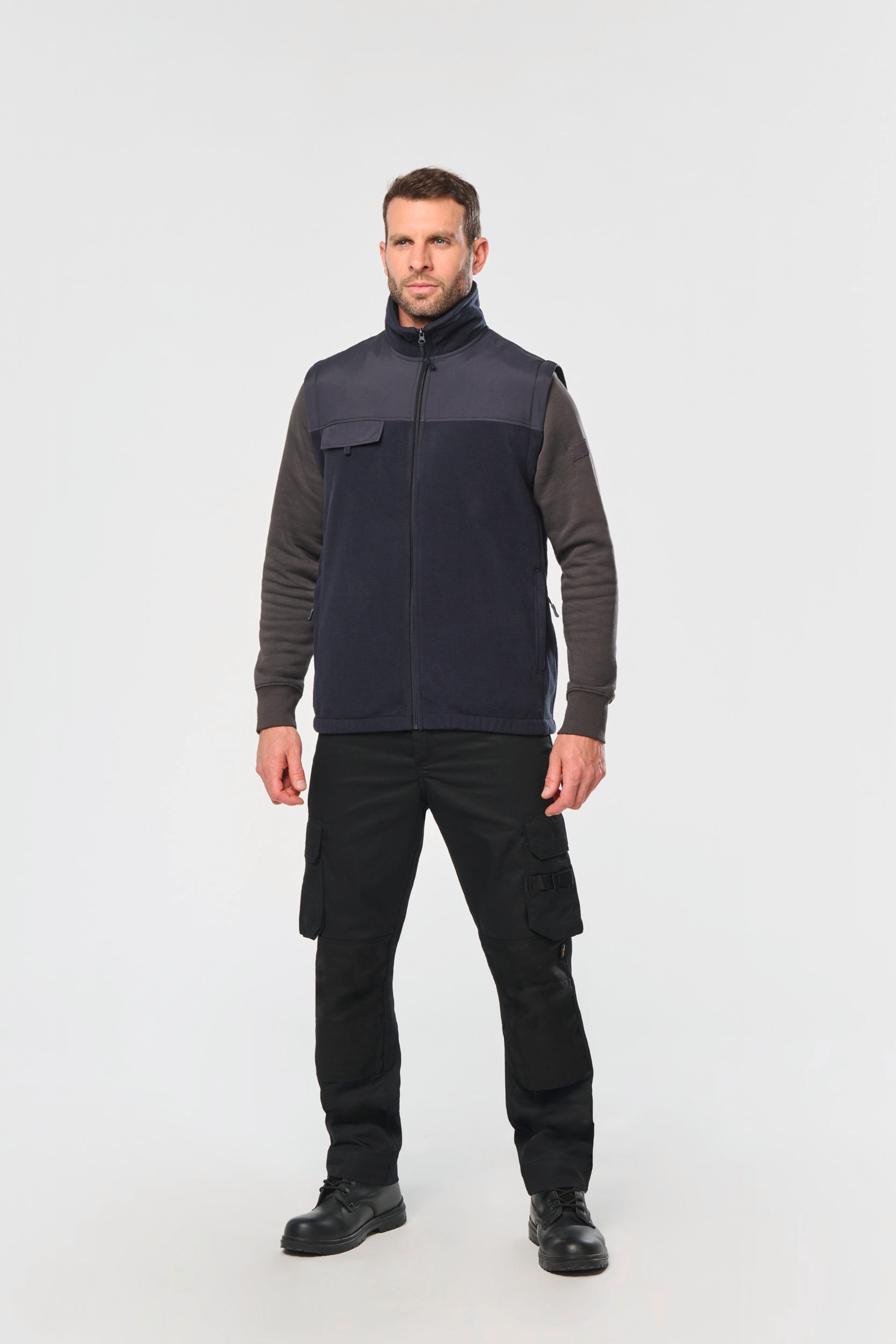 Chemise Boutonnée Avalanche Homme – Polaire Grise – Manches Longues – Taille M – Neuf